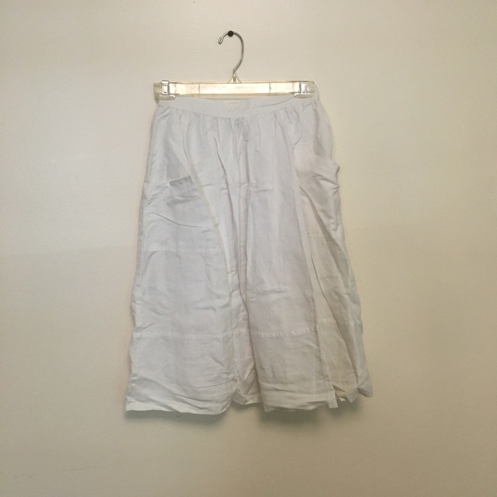 White linen skirt